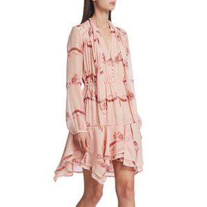 Jonathan Simkhai Irena Rose Silk Dress NWT